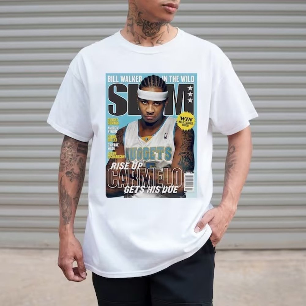 Carmelo Anthony Slam Magazine Inspired NBA Graphic Unisex T-shirt